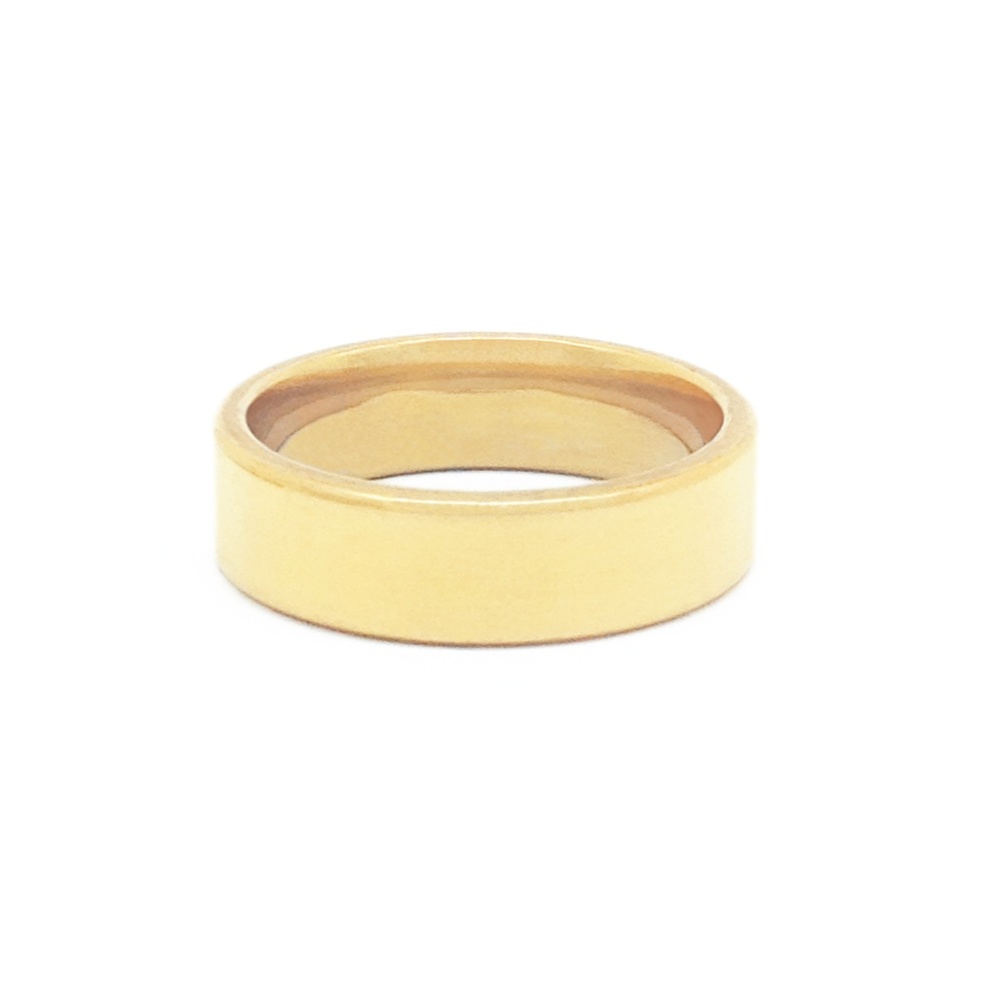 Ring Band Stainless Steel Medium Gold